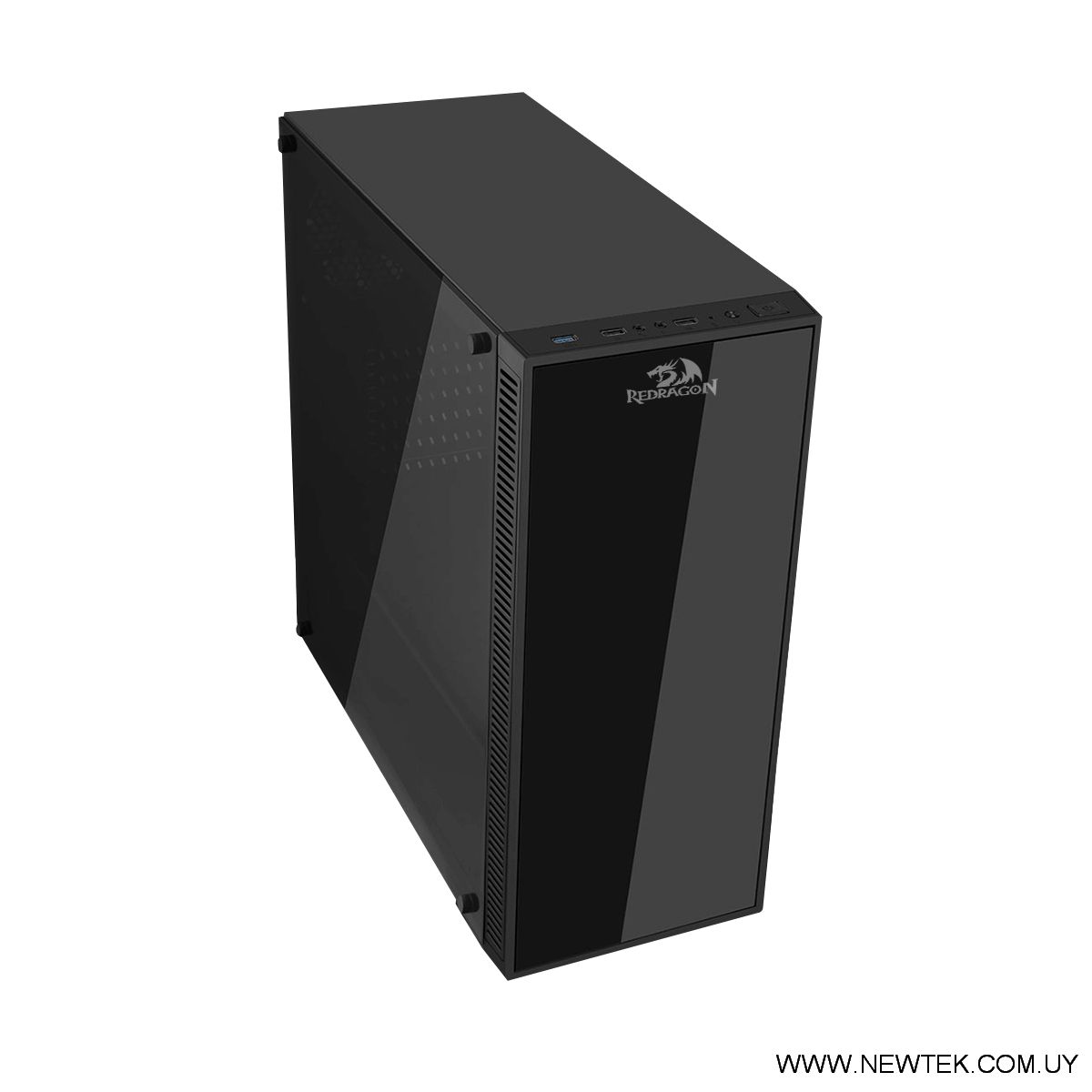 Gabinete REDRAGON GC-601 Sideswipe Gaming Color Negro Ventana lateral frontal Sf